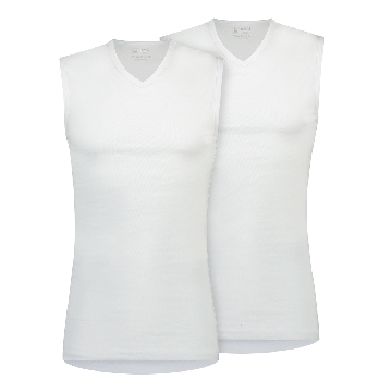 Zwolle Heren Mouwloos Shirt V-Hals 2-pack